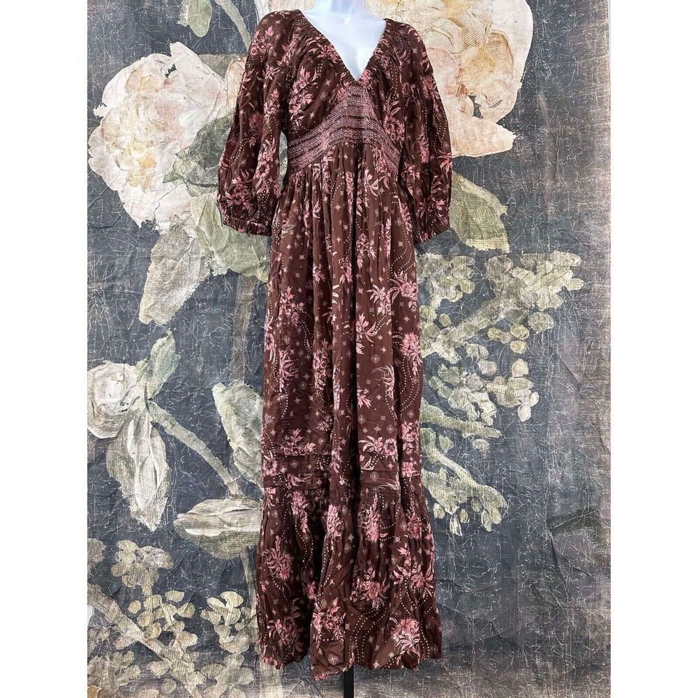 New Free People Golden Hour Maxi Dress size Medium - Picture 6 of 8